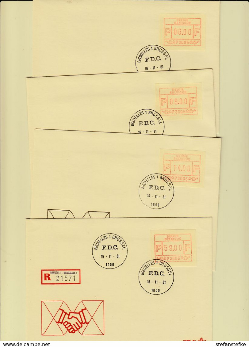 Belgie - Belgique : Ocb Nr ATM1 - 6 FDC  (zie 6 Scans) - Lettres & Documents