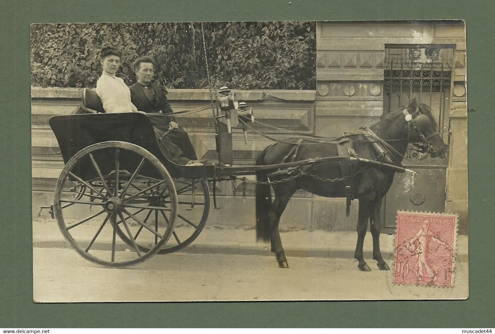 CARTE POSTALE PHOTO 92 GENNEVILLIERS  VOITURE A CHEVAL A IDENTIFIER - Gennevilliers