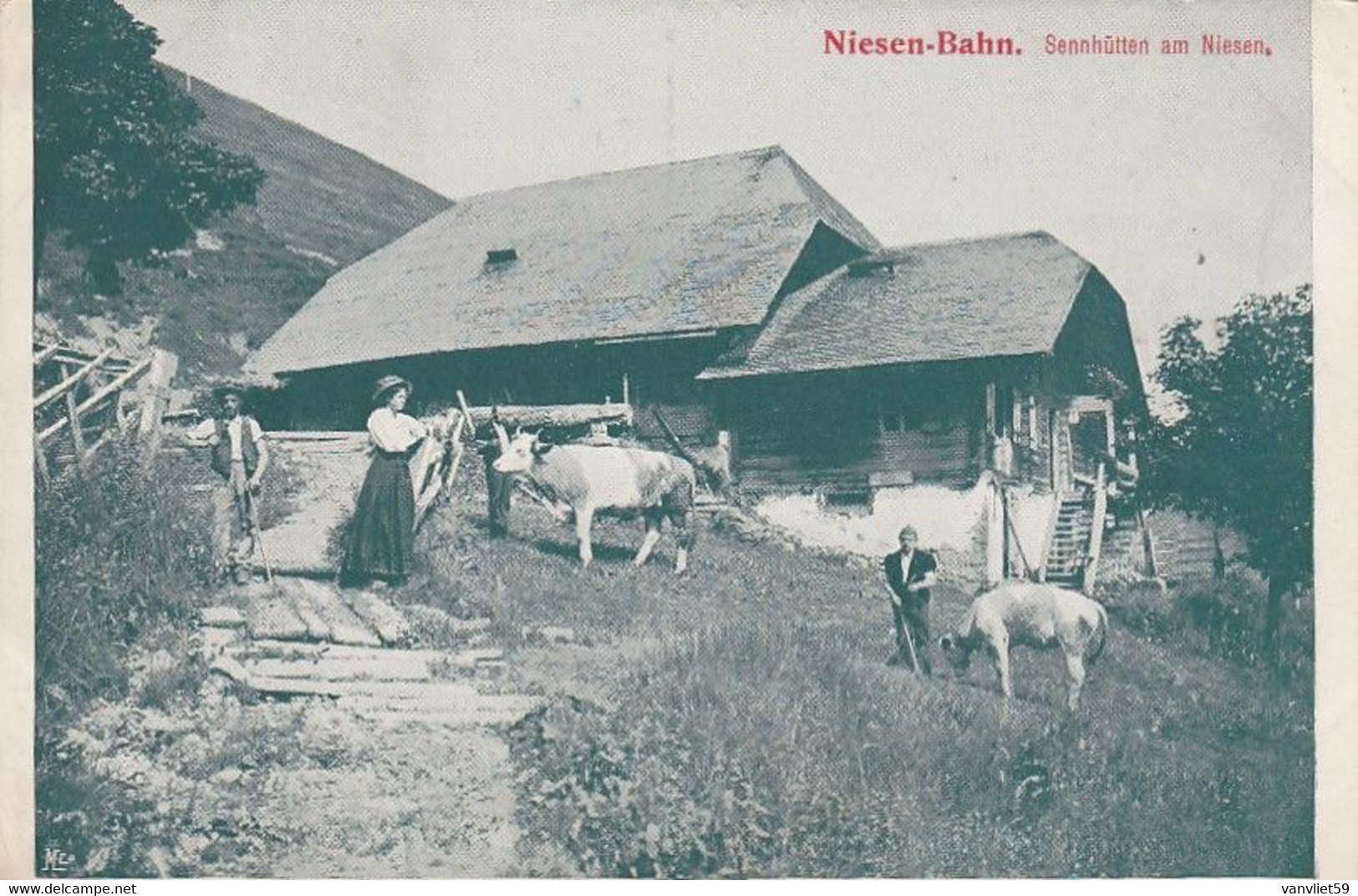 ZWITZERLAND-SCHWEIZ-SUISSE-SVIZZERA-BERNE-NIESEN-BAHN-SENNHUTTEN AM NIESEN-CARTOLINA NON VIGGIATA  -ANNO 1920-30 - Berne