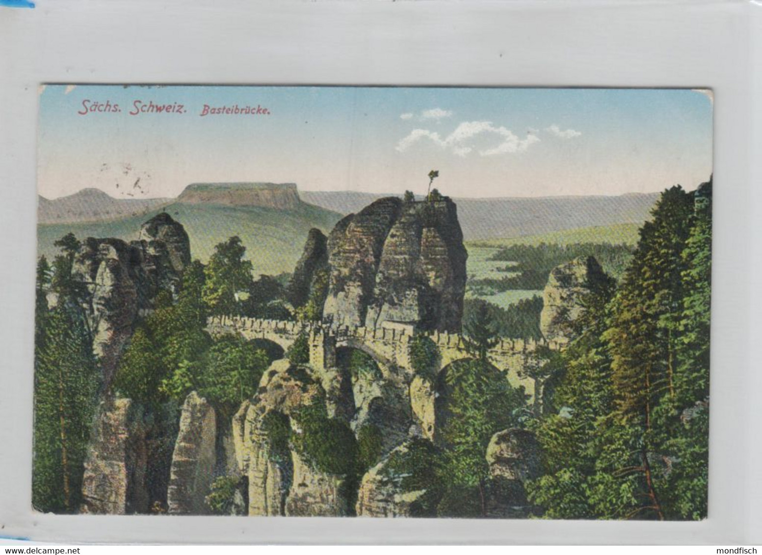 Sächsische Schweiz - Basteibrücke 1919 - Bastei (sächs. Schweiz)