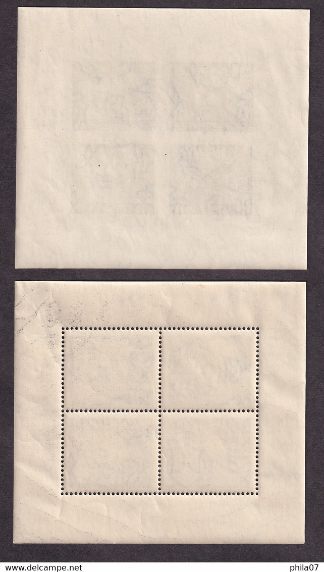 HUNGARY 1942 - Red Cross, Mi.No. 696/698, Perforate And Imperforate Sheets, MNH, Some Of Sheets Have Trace Of Being In A - Unused Stamps