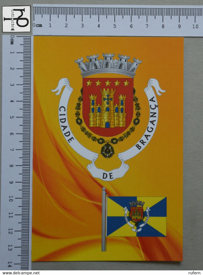 PORTUGAL - BRAZÃO E BANDEIRA -  BRAGANÇA -   2 SCANS  - (Nº48833) - Bragança