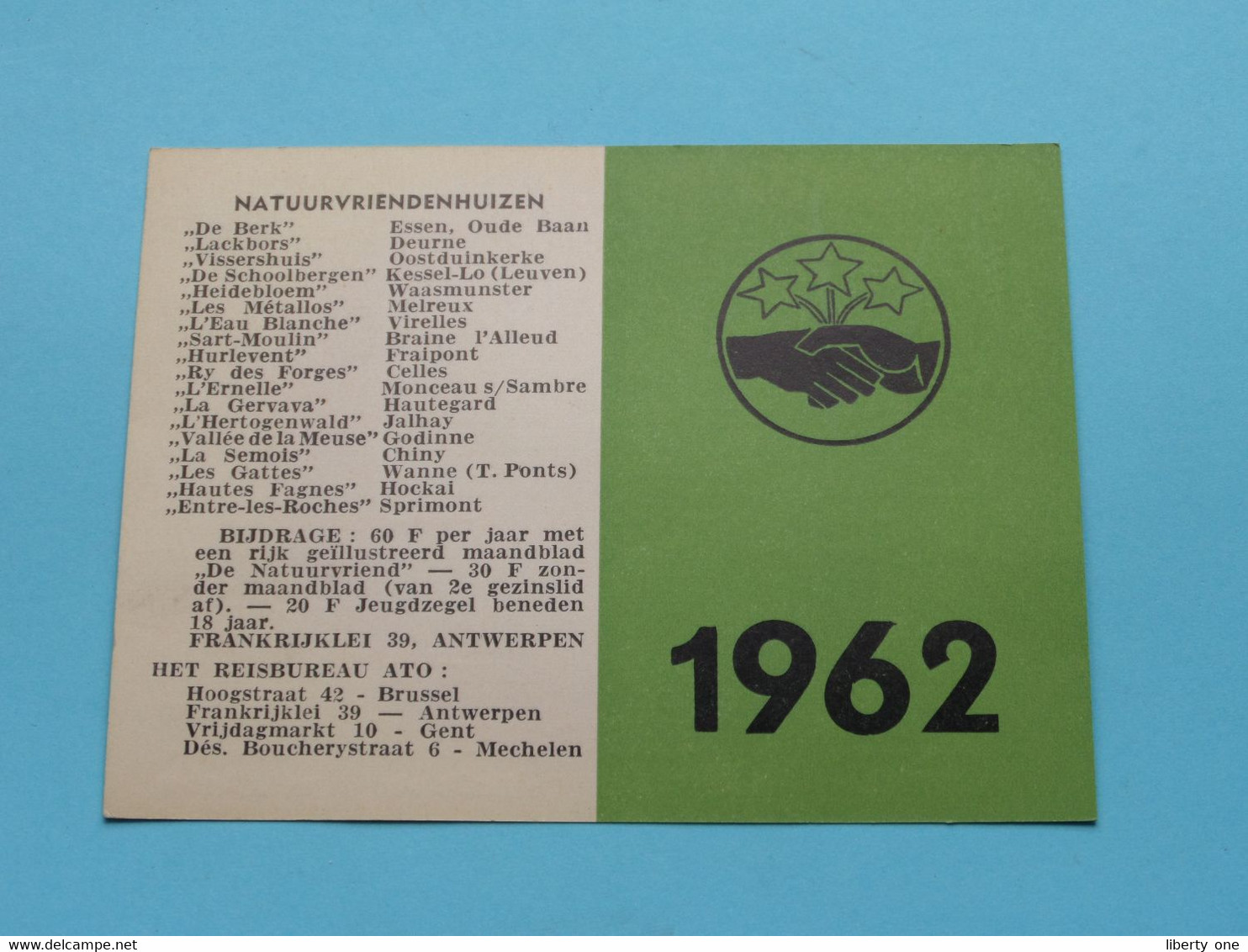 1962 > NATUURVRIENDENHUIZEN ( Zie / Voir SCANS ) ! - Petit Format : 1961-70