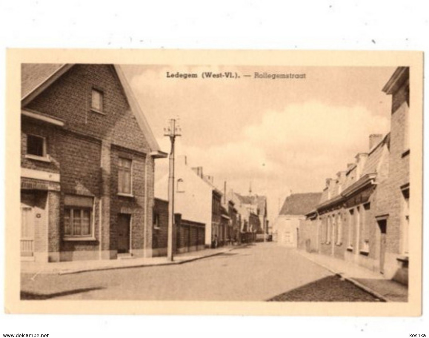 LEDEGEM - Rollegemstraat - Niet Verzonden - Uitgave Angele Vervaecke - Kruidenier - Ledegem