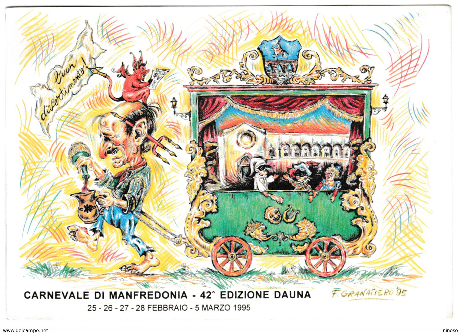 CARNEVALE DI MANFREDONIA 42^ EDIZIONE DAUNA 1995 - Manfredonia