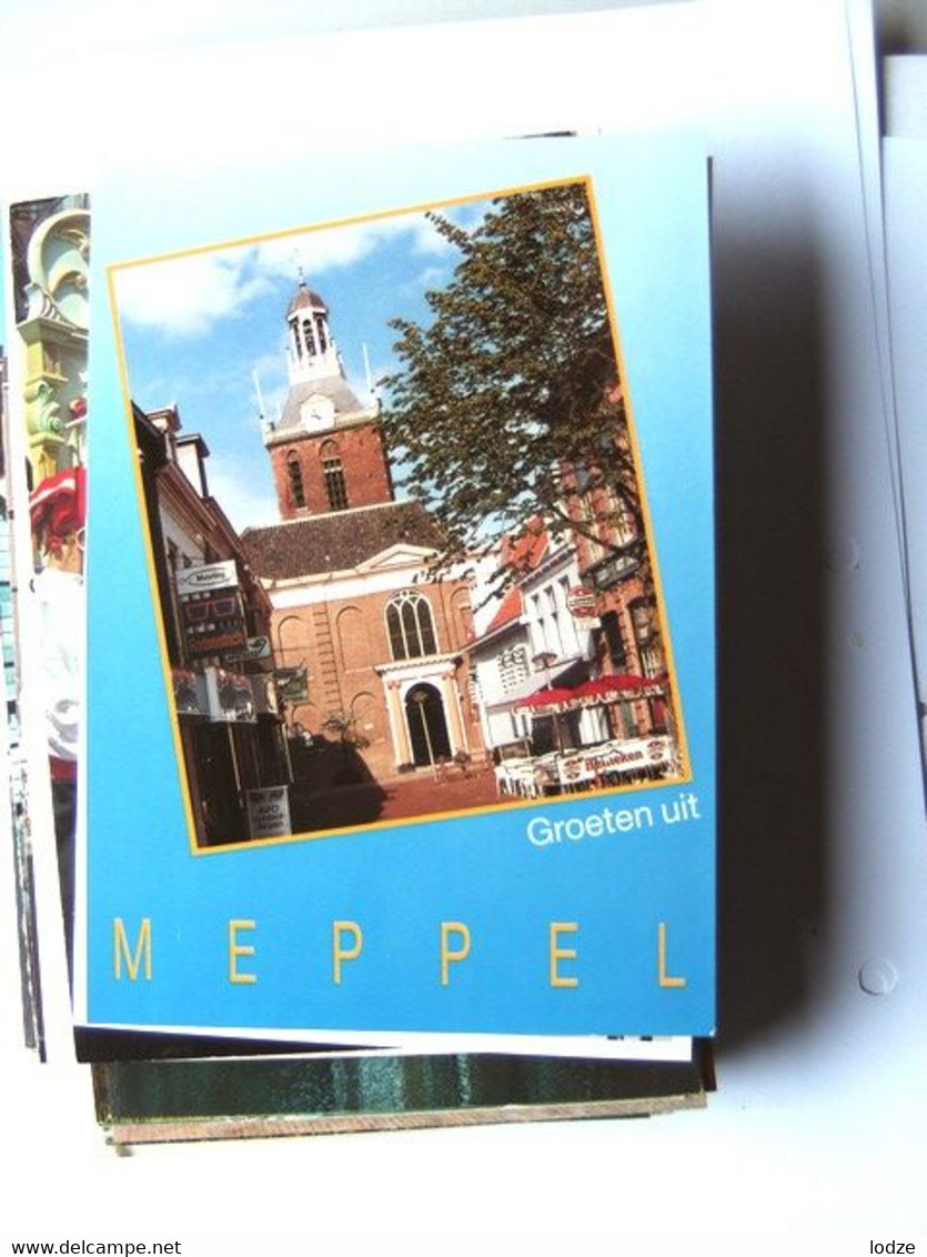 Nederland Holland Pays Bas Meppel Met Terras En Gezicht Op Kerk - Meppel