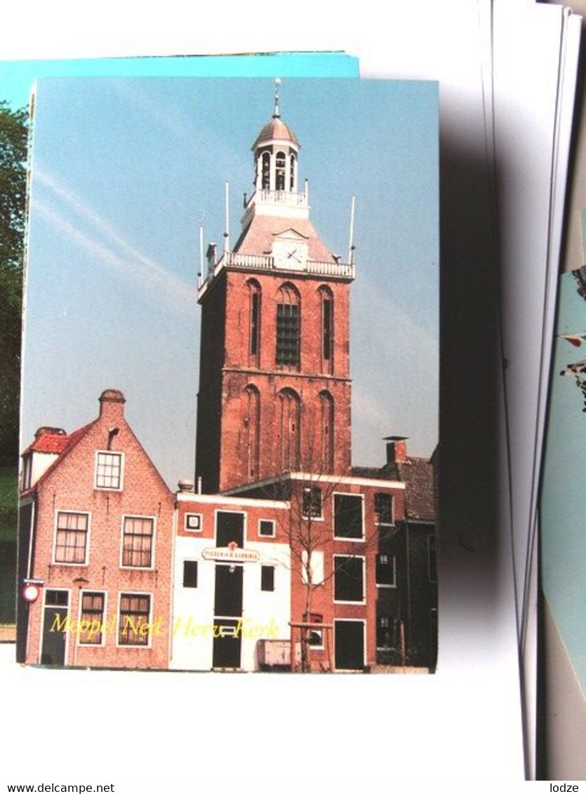 Nederland Holland Pays Bas Meppel Met Toren Nederlands Hervormde Kerk En Belendende Percelen - Meppel