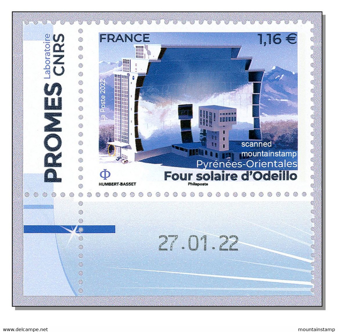 France 2022 (B11) Mountains Pyrenees Solar The Odeillo Solar Furnace MNH ** - Unused Stamps