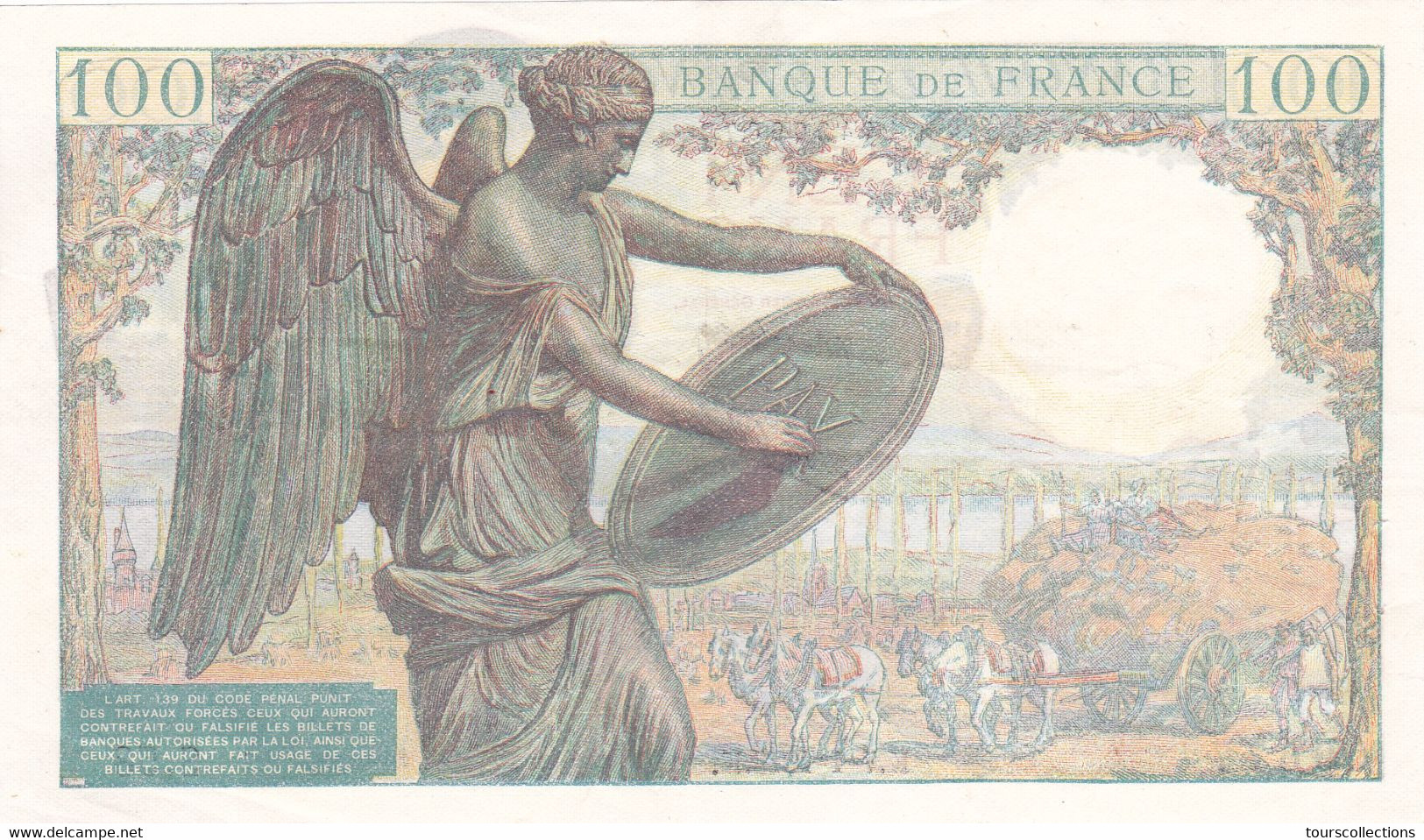 Billet De 100 Francs DESCARTES Du 7 Janvier 1943 état Et Date RARE !!  Alphabet S 58 N° 09677 N° Fayette : F 27 / 3 - 100 F 1942-1944 ''Descartes''