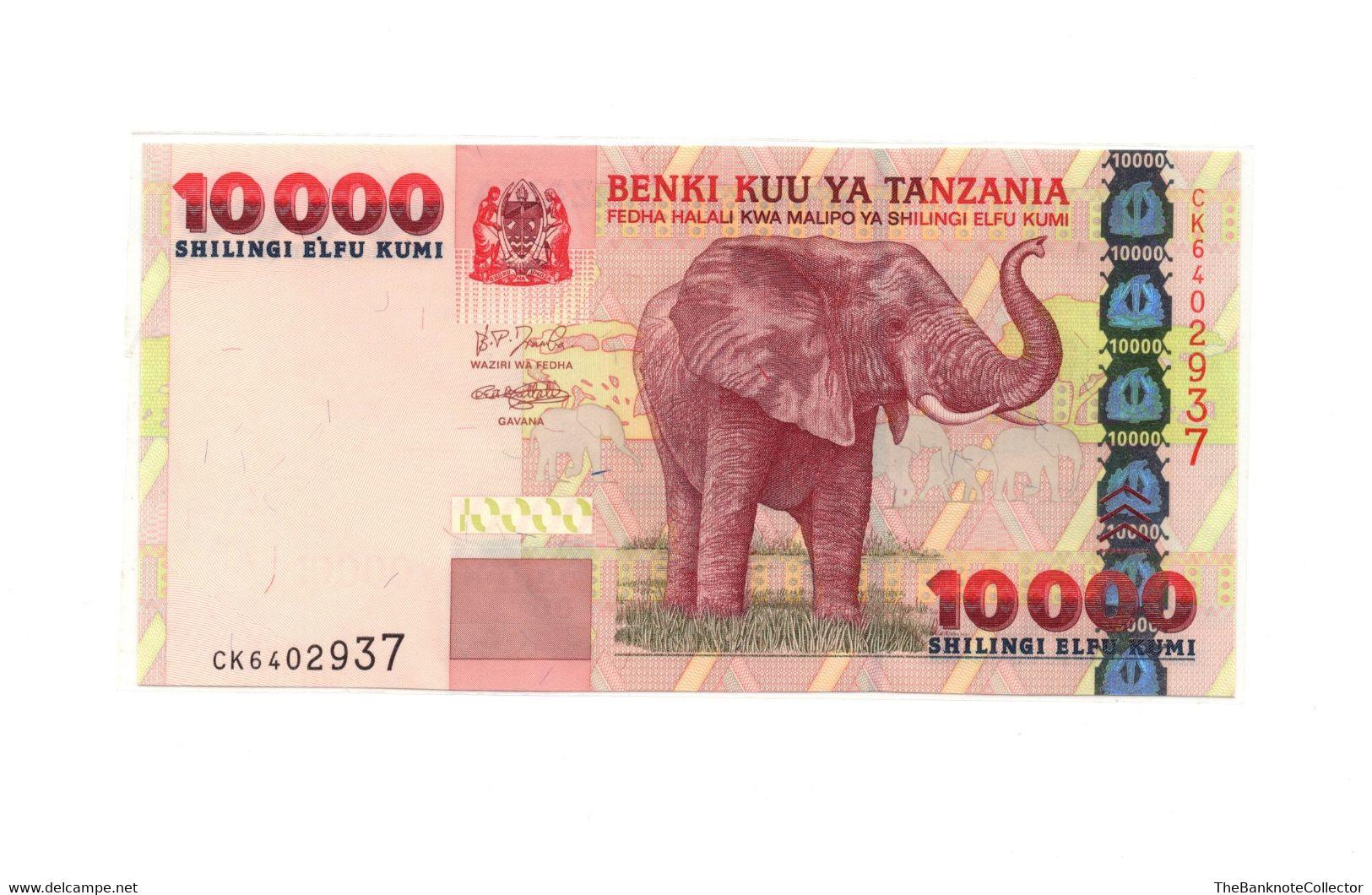 Tanzania 10000 Shillings ND 2010 P-44 AUNC - Tanzania