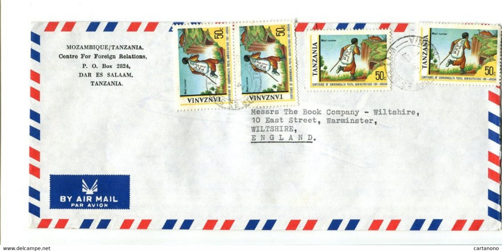 TANZANIE - Affranchissement Multiple Sur Lettre Par Avion - Service Postal - Tanzanie (1964-...)