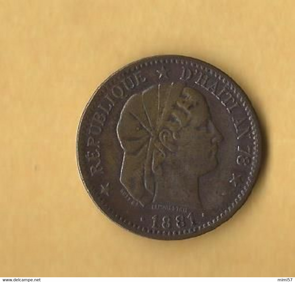 2 Centimes Bronze D'HAITI  1881 / An 78 - Haïti