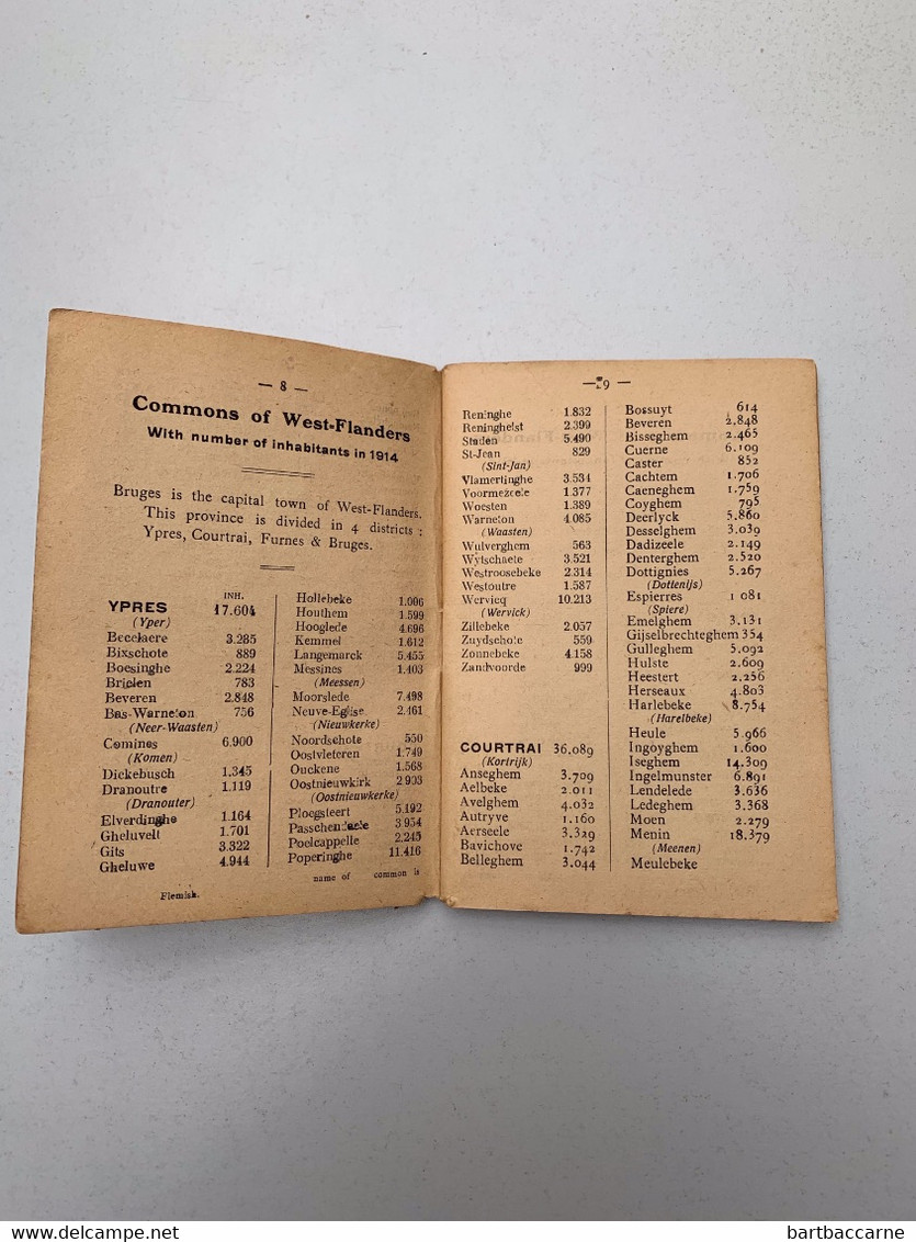 English-Flemish Military Guide 1915 - Weltkrieg 1914-18