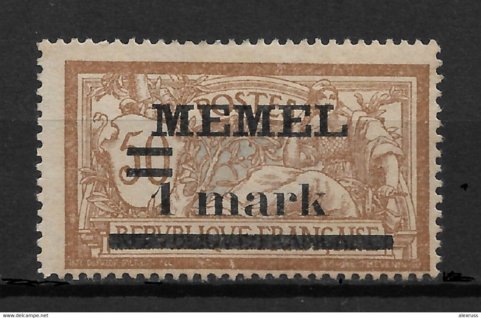 Memel 1920, 1m On 50c, Scott # 26,VF MH*OG - Unused Stamps