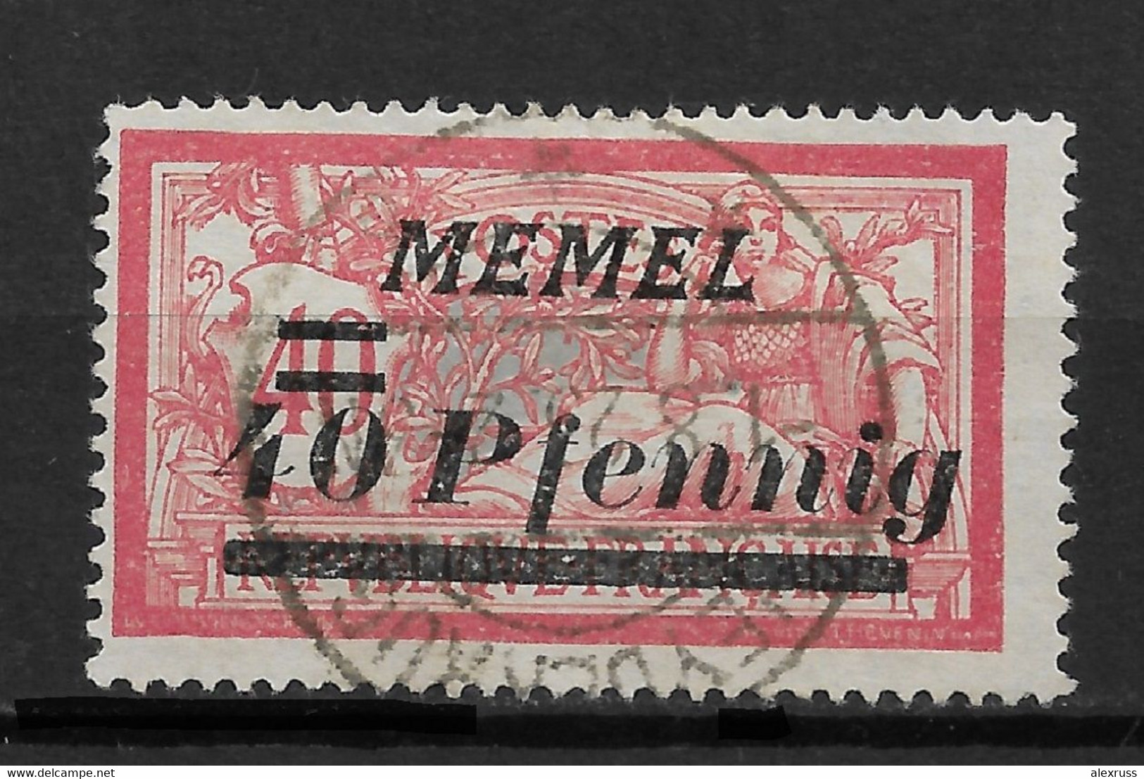 Memel 1922, 40pf On 40c, Scott # 67,VF USED - Used Stamps