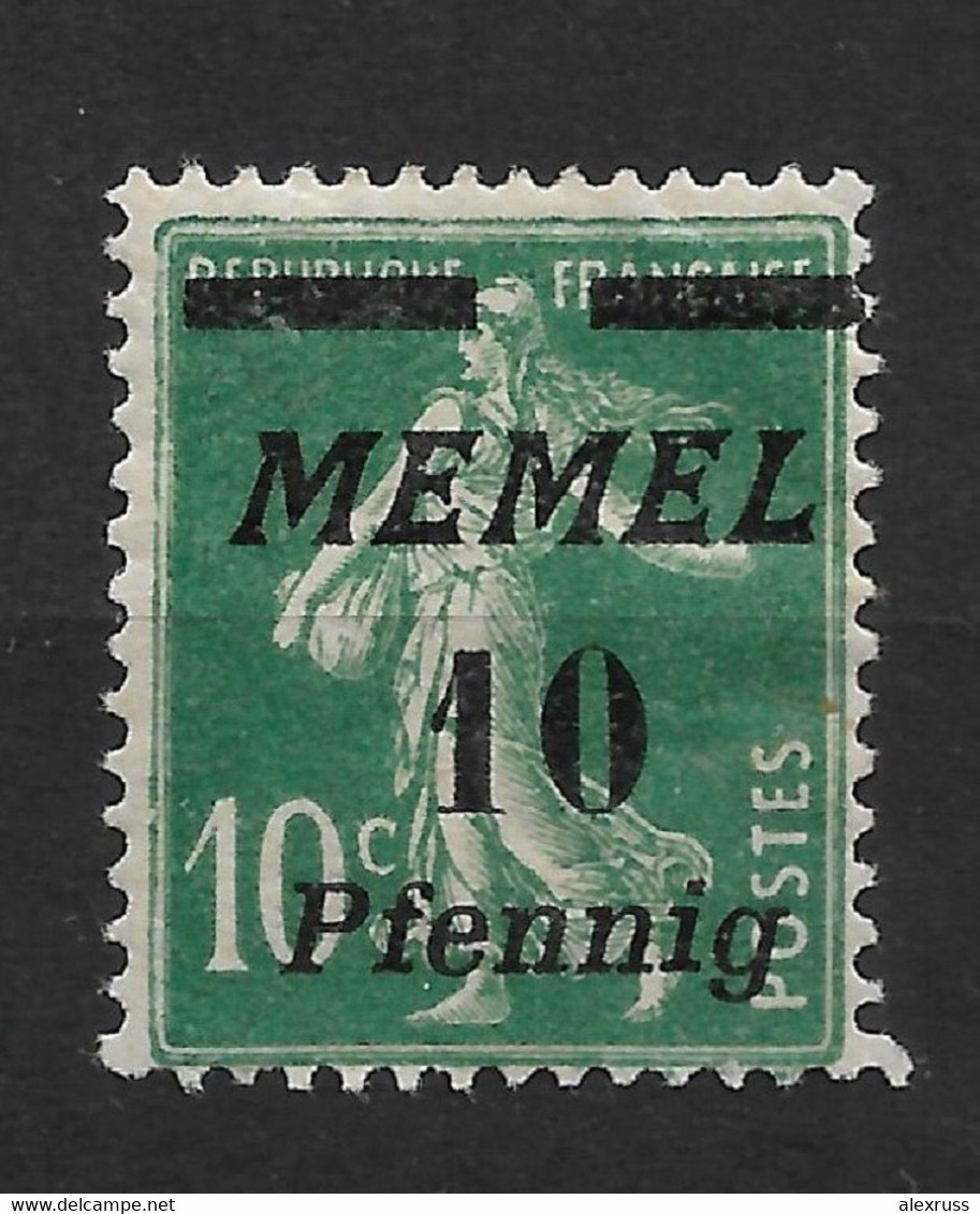 Memel 1922, 10pf On 10c, Scott # 52,VF MH*OG - Ungebraucht