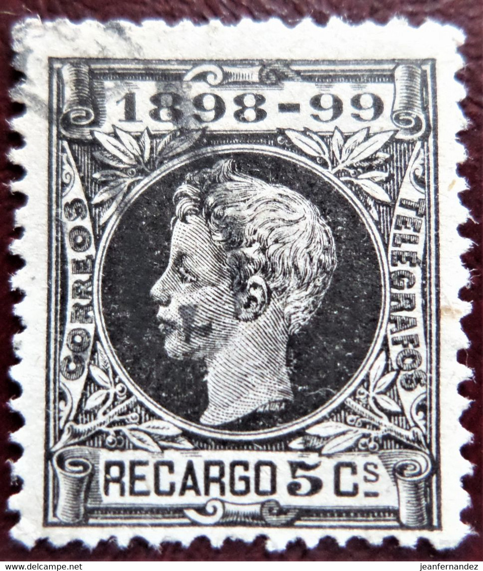 Timbre De Alfonso XIII 1898  Edifil N° 240 - Oorlogstaks