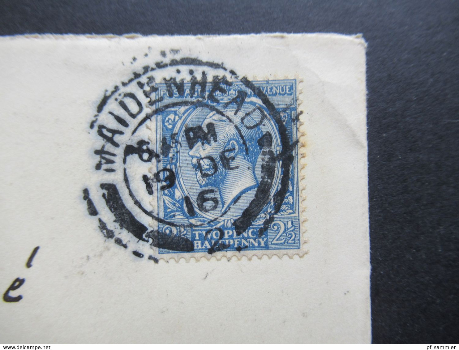 GB 1916 Stempel Maidenhead über Paris Nach Vourvay Rückseitig Aufkleber Mit Wappen / Adler Foy Pour Devoir - Cartas & Documentos