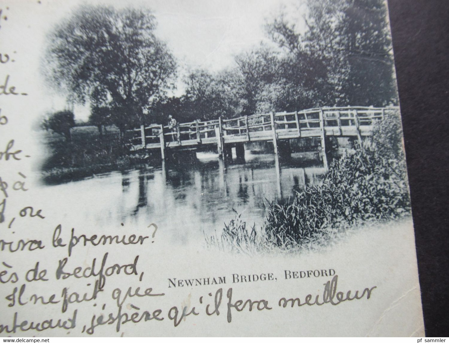 GB 1901 Michel Nr.65 EF Auf Postkarte Newnham Bridge, Bedford Nach Angers Frankreich Gesendet Mit Ank. Stempel - Brieven En Documenten