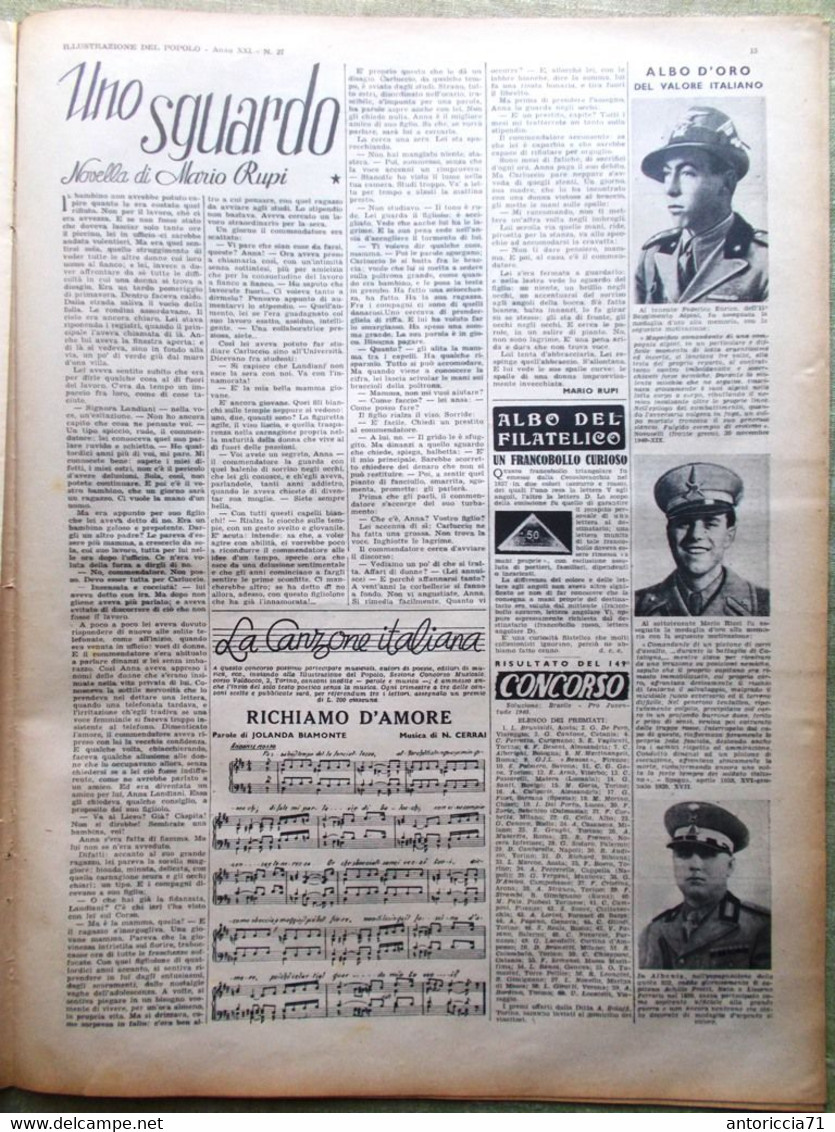 Illustrazione Del Popolo 5 Luglio 1941 WW2 Clotilde Lubiana Sollum Acrobati Hege - Guerre 1939-45