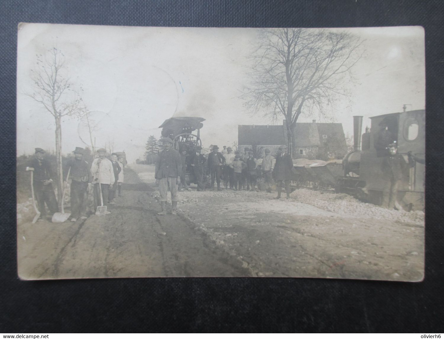 CARTE PHOTO BELGIQUE (V2210) HERVE? (2 Vues) Construction De La Route Entre Liège Et Aix La Chapelle - Herve