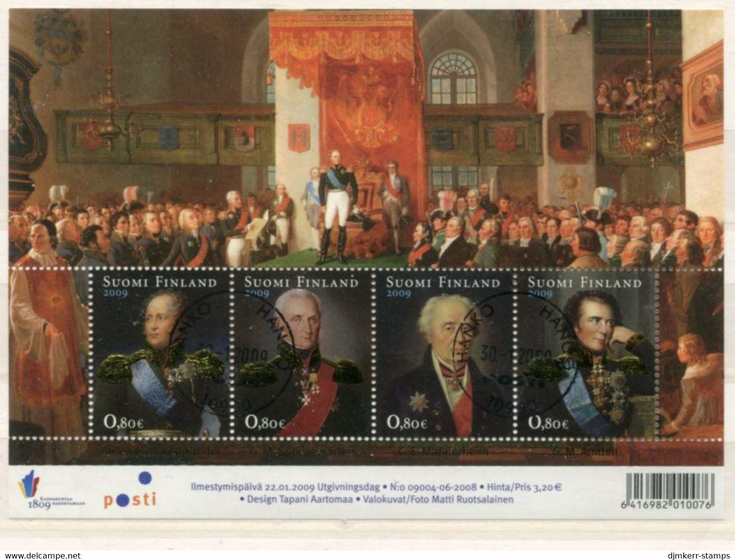 FINLAND 2009 Bicentenary Of Grand Duchy Of Finland Block Used.  Michel Block 53 - Gebraucht