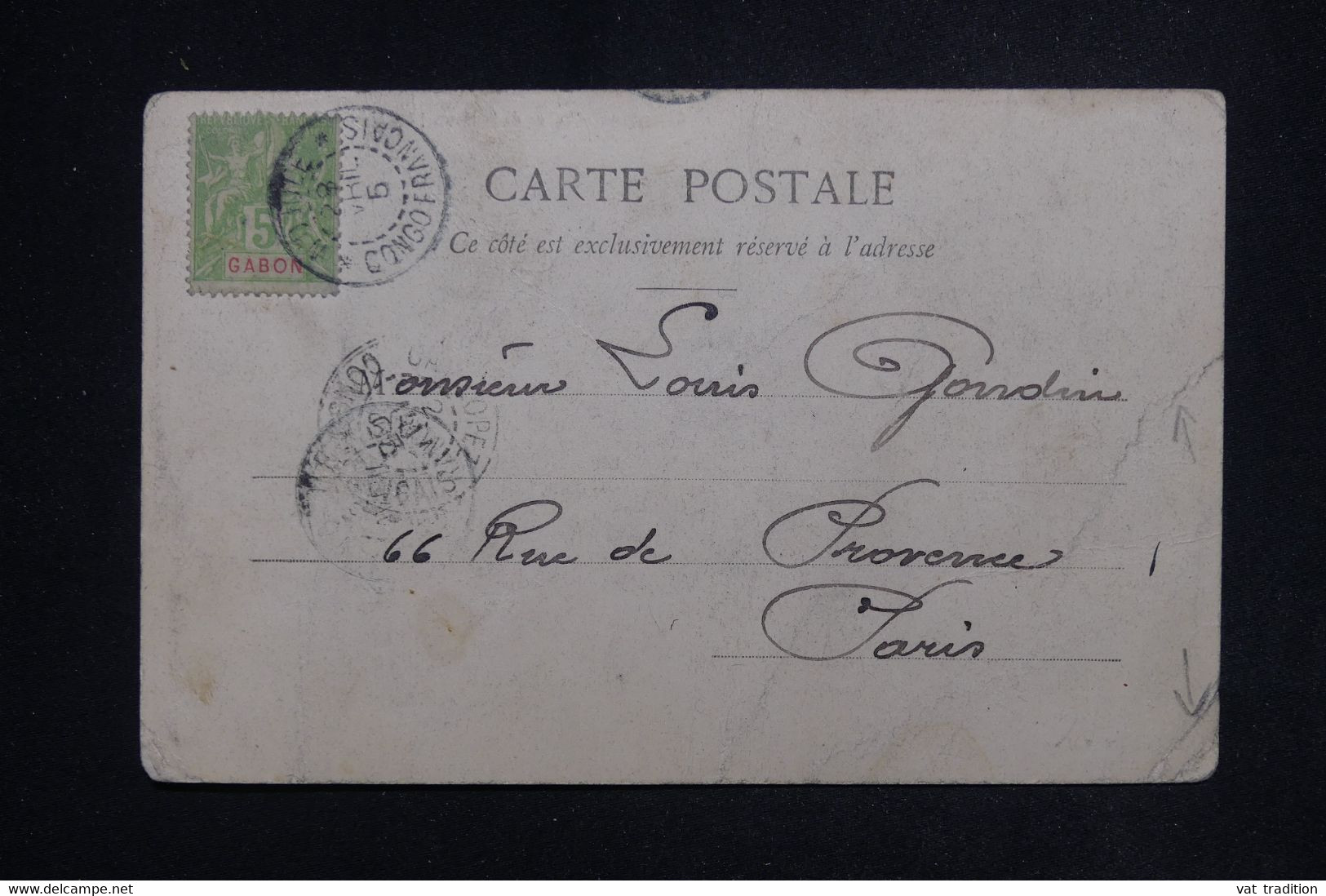 GABON - Type Groupe Sur Carte Postale ( Mayoumba ) Au Départ Du Congo Pour Paris En 1905 - L 121240 - Covers & Documents