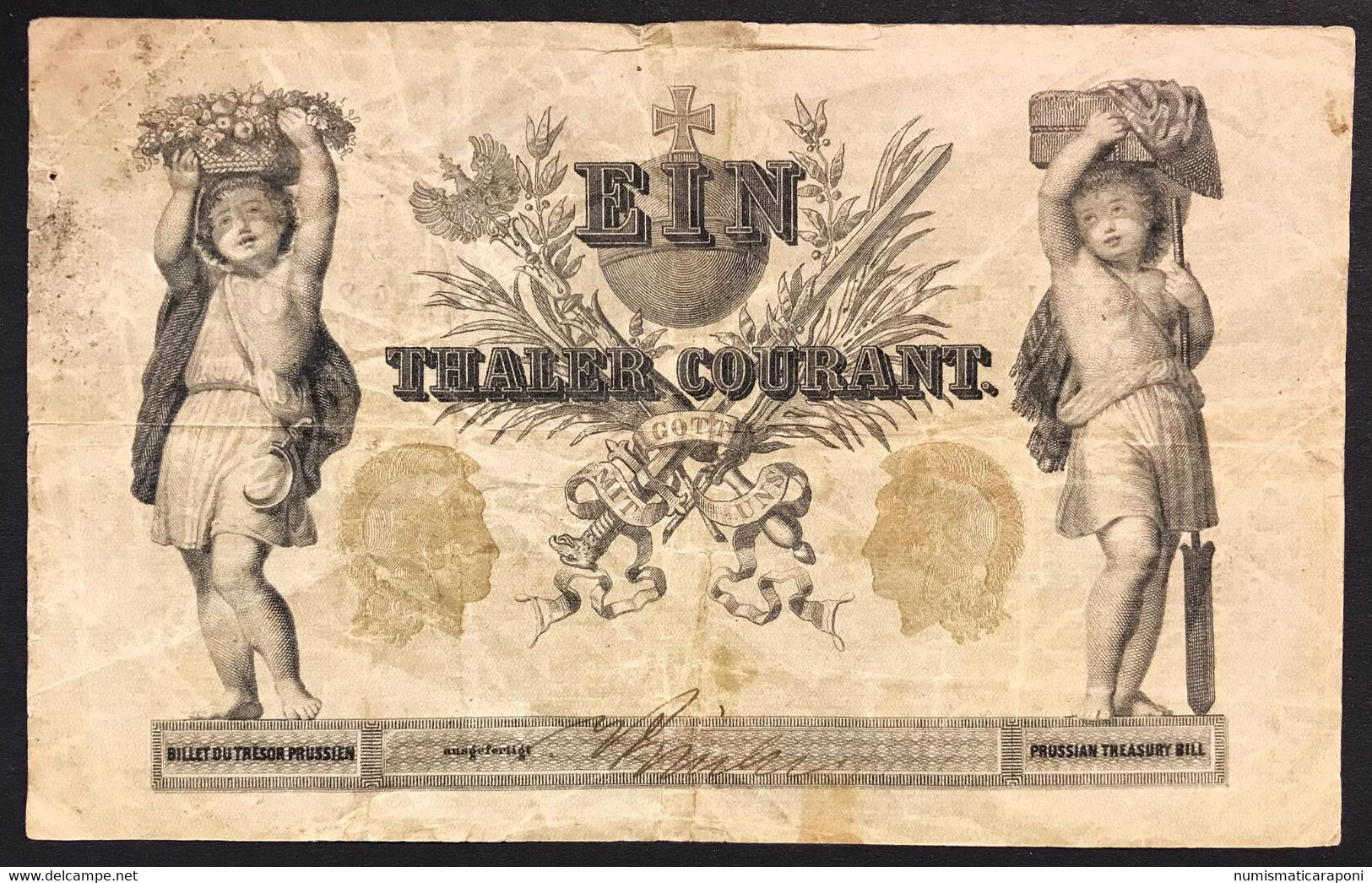 GERMANIA ALEMANIA GERMANY GERMAN STATE Kingdom Of Prussia 1 Thaler 13.2.1861 Pick#S411  LOTTO 3787 - [ 1] …-1871 : Duitse Staten