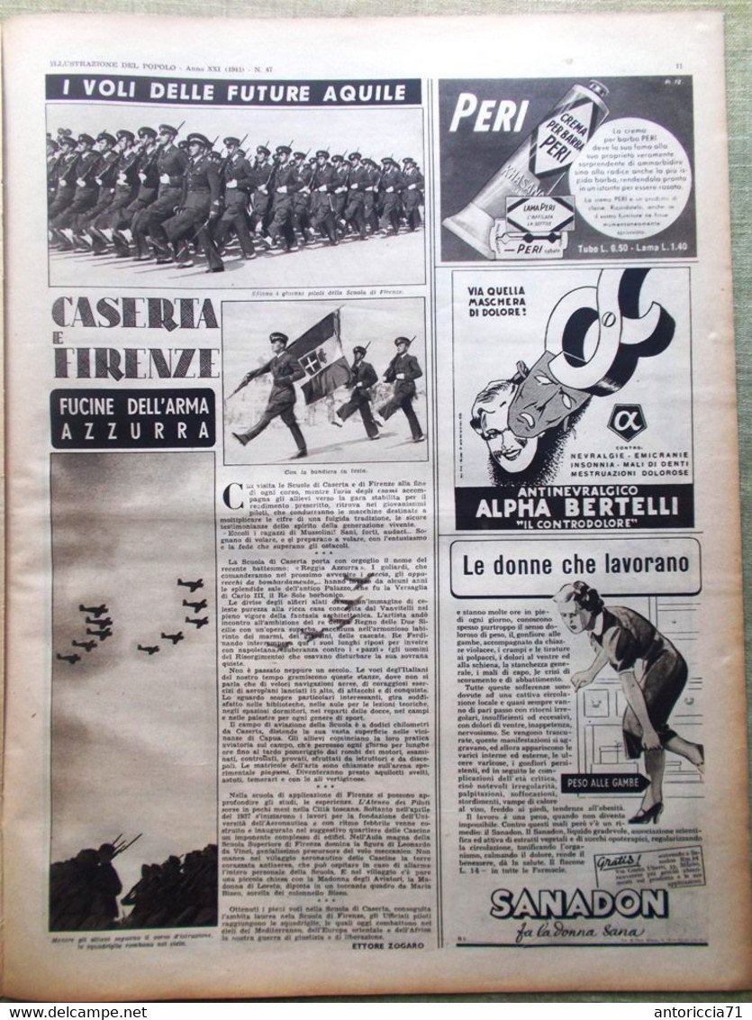 Illustrazione Del Popolo 22 Novembre 1941 WW2 Promessi Sposi D'Annunzio Halifax - Guerre 1939-45