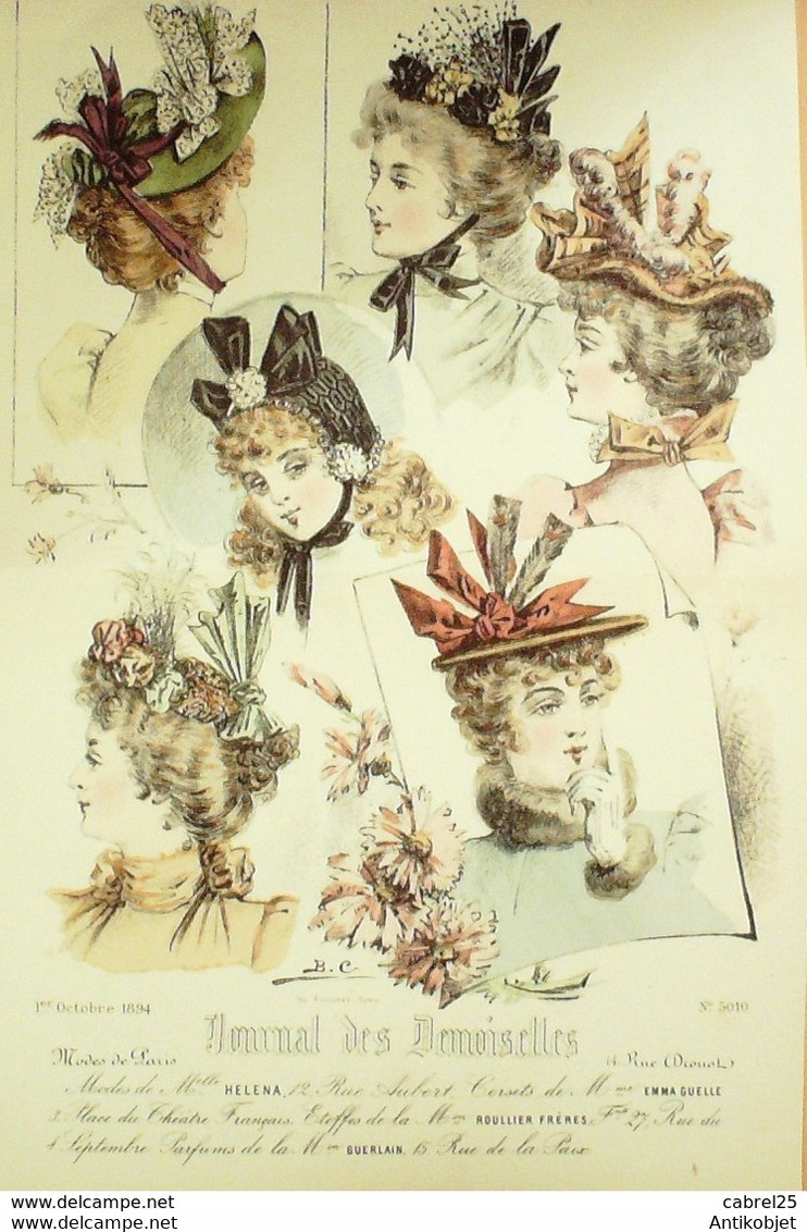 Gravure De Mode Journal Des Demoiselles 1894 N°5010 - Estampas & Grabados