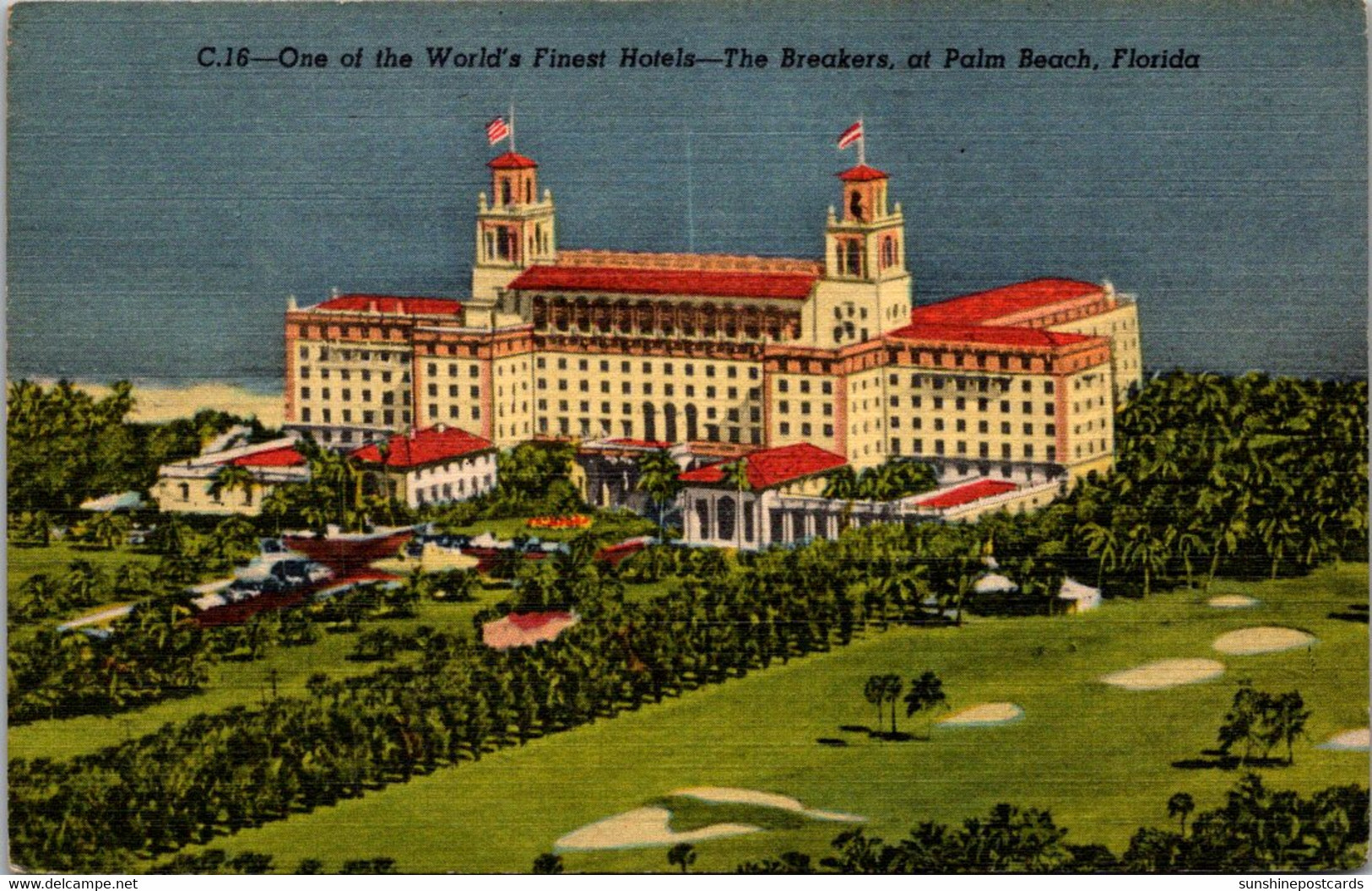 Florida Palm Beach The Breakers Hotel 1960 Curteich - Palm Beach