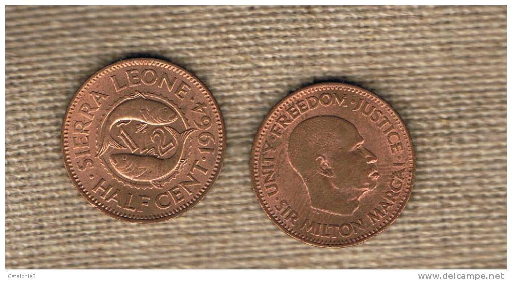 SIERRA LEONE - 1/2 Cent 1964  KM16 - Sierra Leona