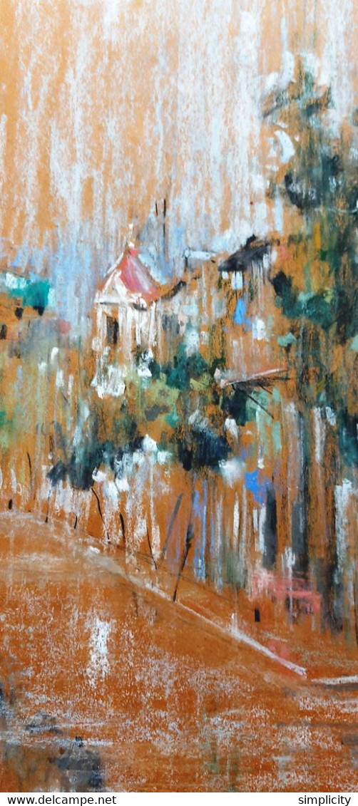 OLD TOWN BATUMI LANDSCAPE BY MARTIROS MORYAN PAPER PASTEL - Pastels