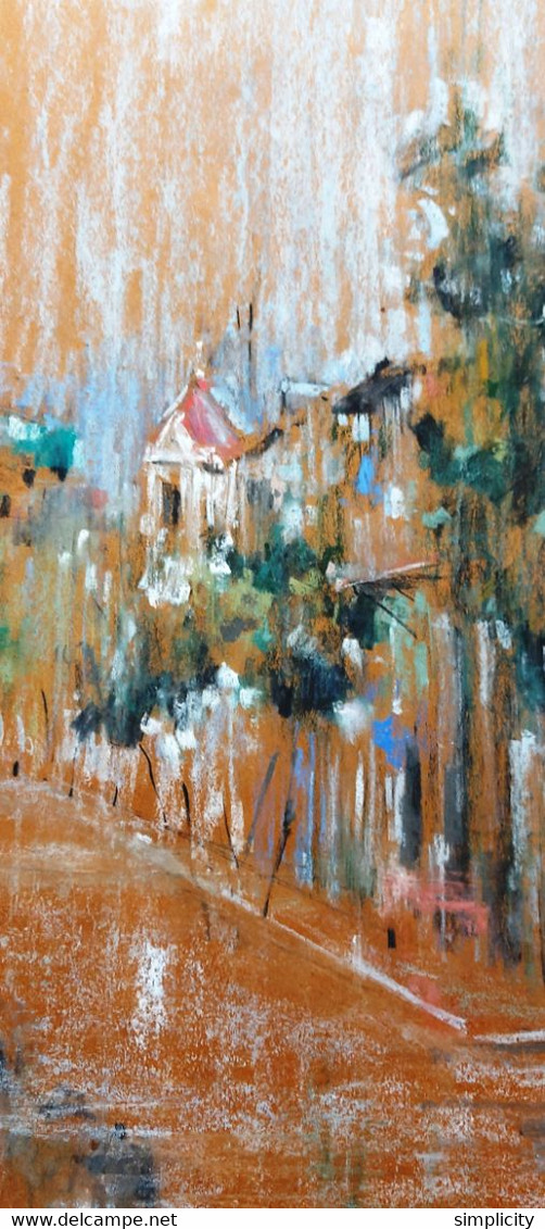 OLD TOWN BATUMI LANDSCAPE BY MARTIROS MORYAN PAPER PASTEL - Pastelli