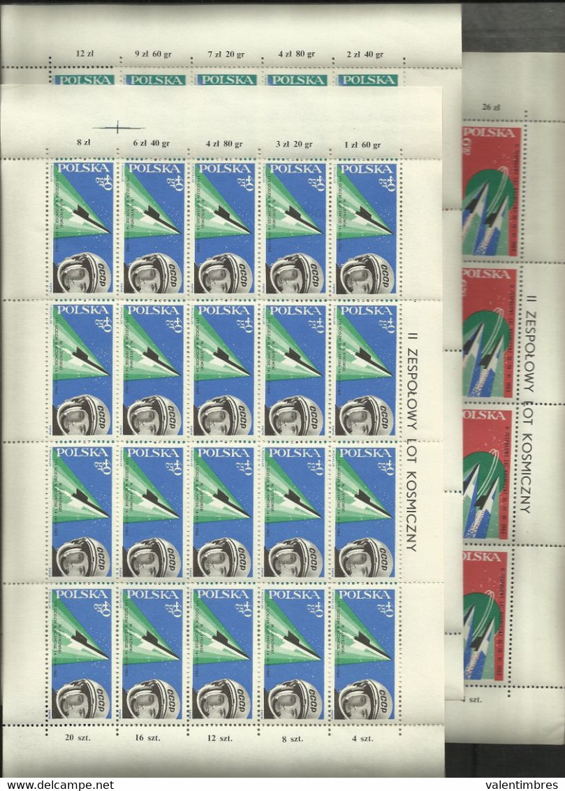 Ark**  Fi 1267:69 COSMOS   MNH Pologne Polska Poland Poland Polonia - Ganze Bögen