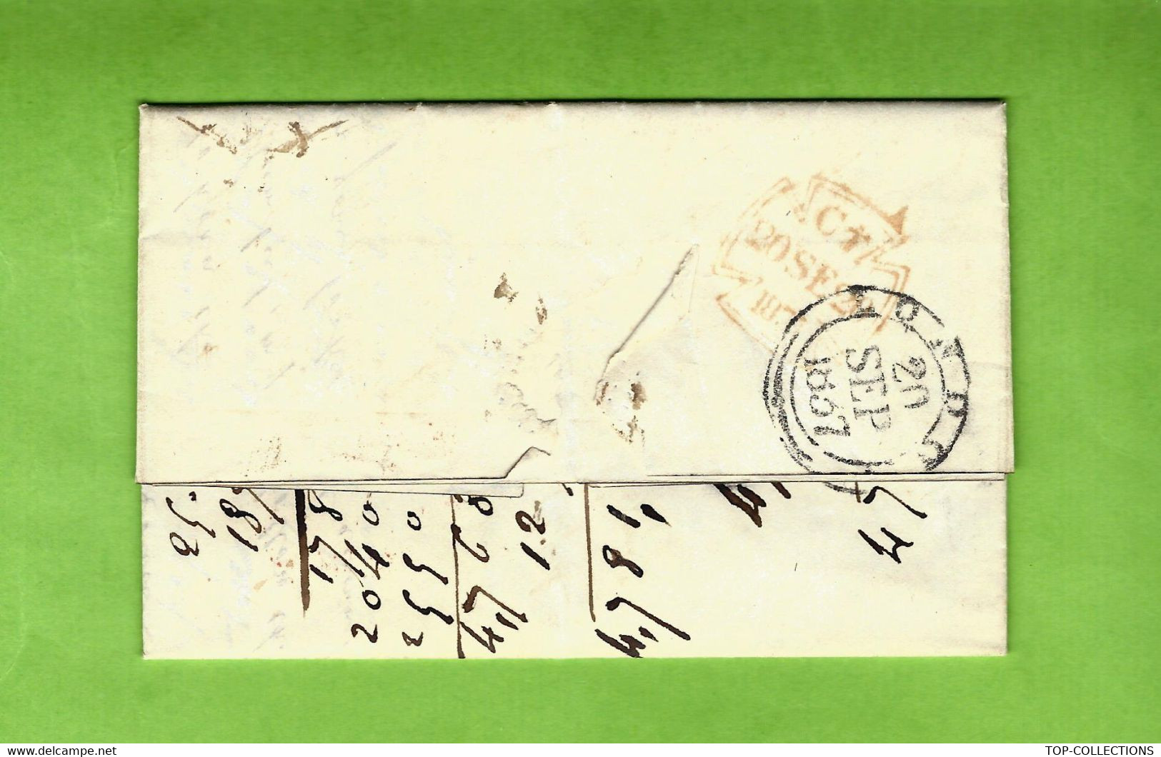 1837 LETTRE EN ANGLAIS AVOCAT DE LONDRES Pour Mr Et Mme MARY ANN HUMBERT Rue Faubourg St Honoré à PARIS - ...-1840 Prephilately