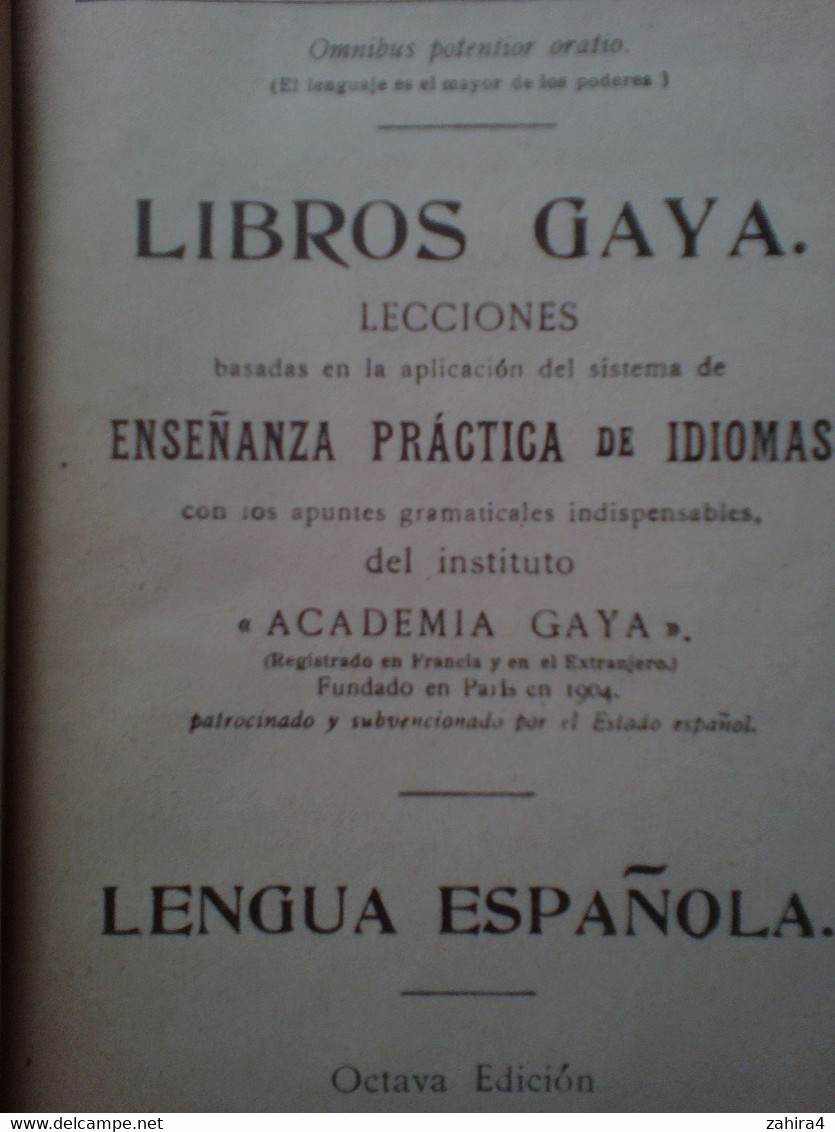 Libros Gaya - Idioma Espanol - Octava Edicion - Academia Gaya Paris Fondado En Paris En 1904 - Scolaires