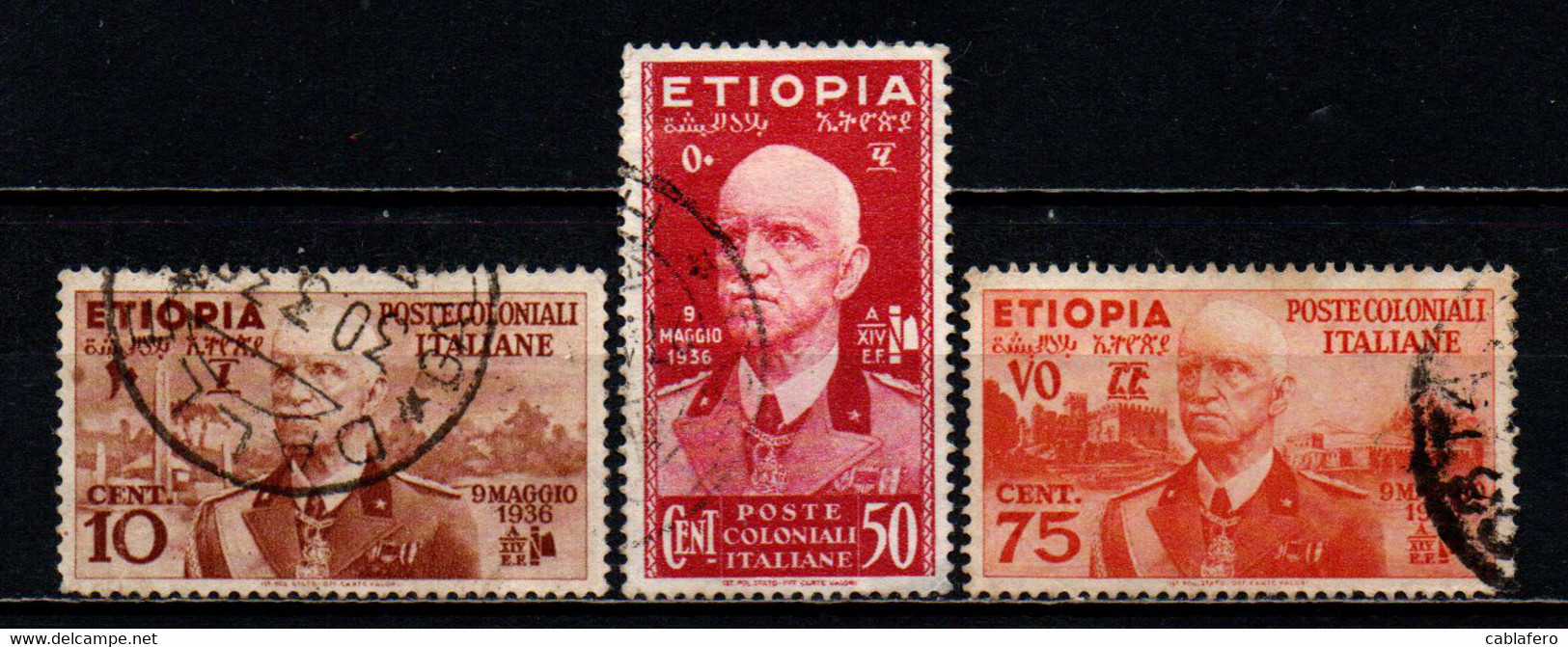 ITALIA - ETIOPIA - 1936 - CONQUISTA DELL'ETIOPIA - USATI - Ethiopië