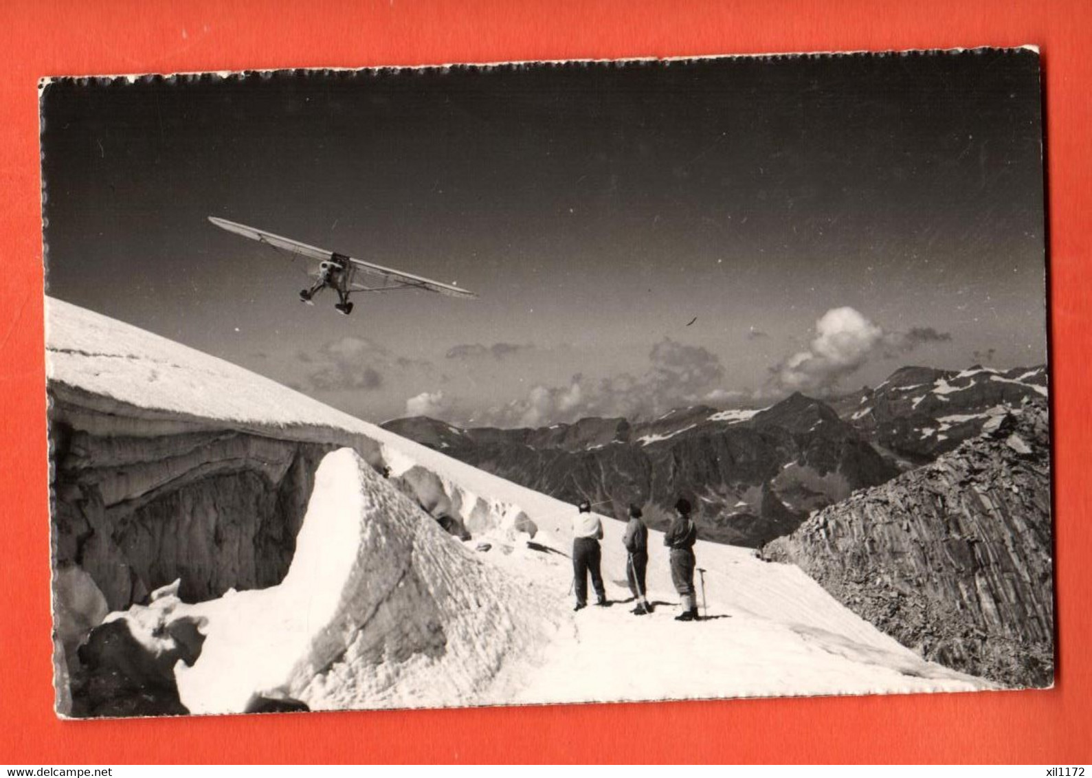 ZPN-39  Avion à L'atterrissage Sur Le Glacier Des Grands Trient Sur Martigny. ANIME. Darbellay 5606 Circulé 1963 - Martigny