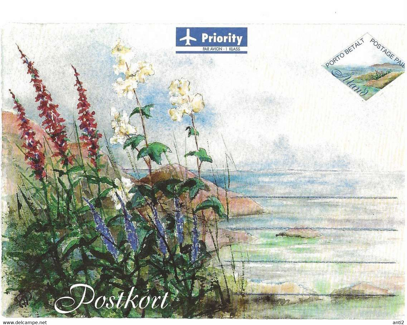 Finland Aland   Postcard With Imprinted Stamps   - Nature - Brieven En Documenten