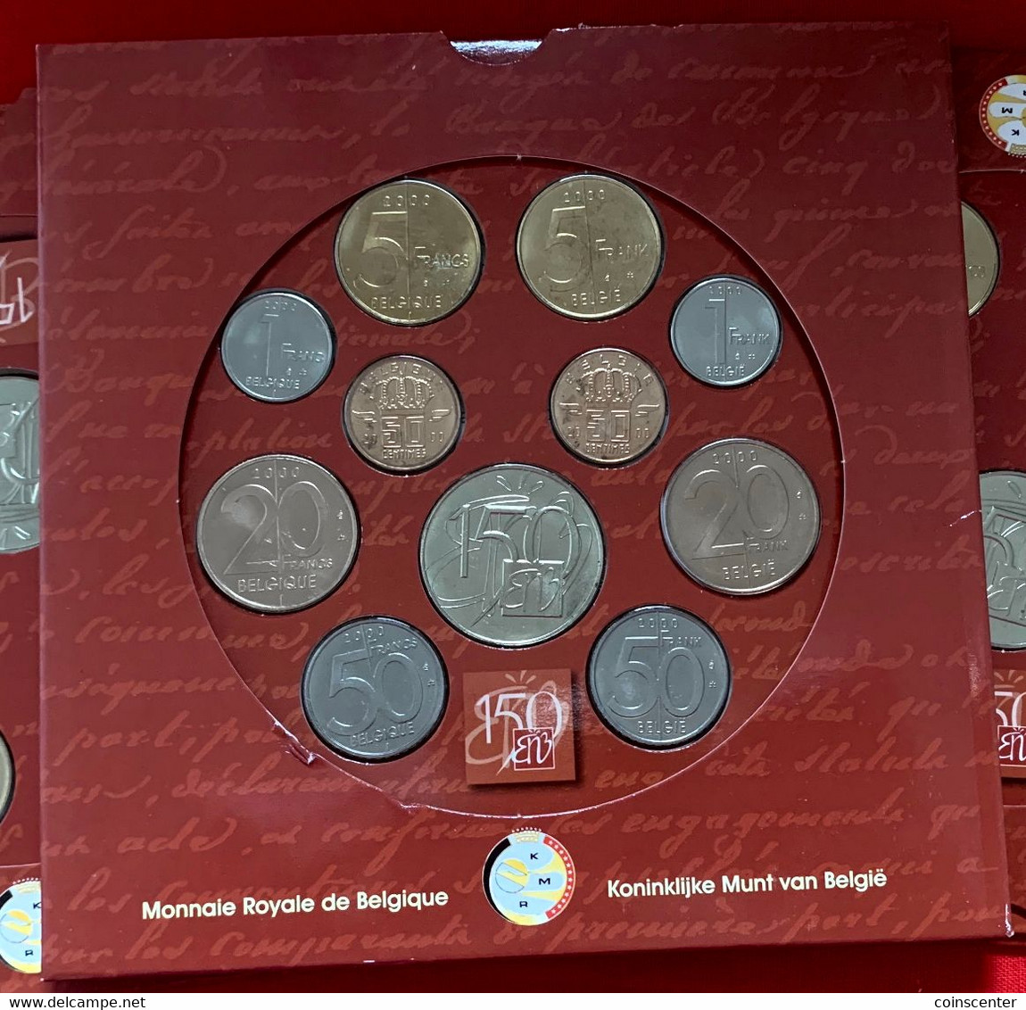 Belgium 2000 10 Coins Mint Set (+ Token) "Belgian Bank" BU - FDC, BU, BE & Estuches