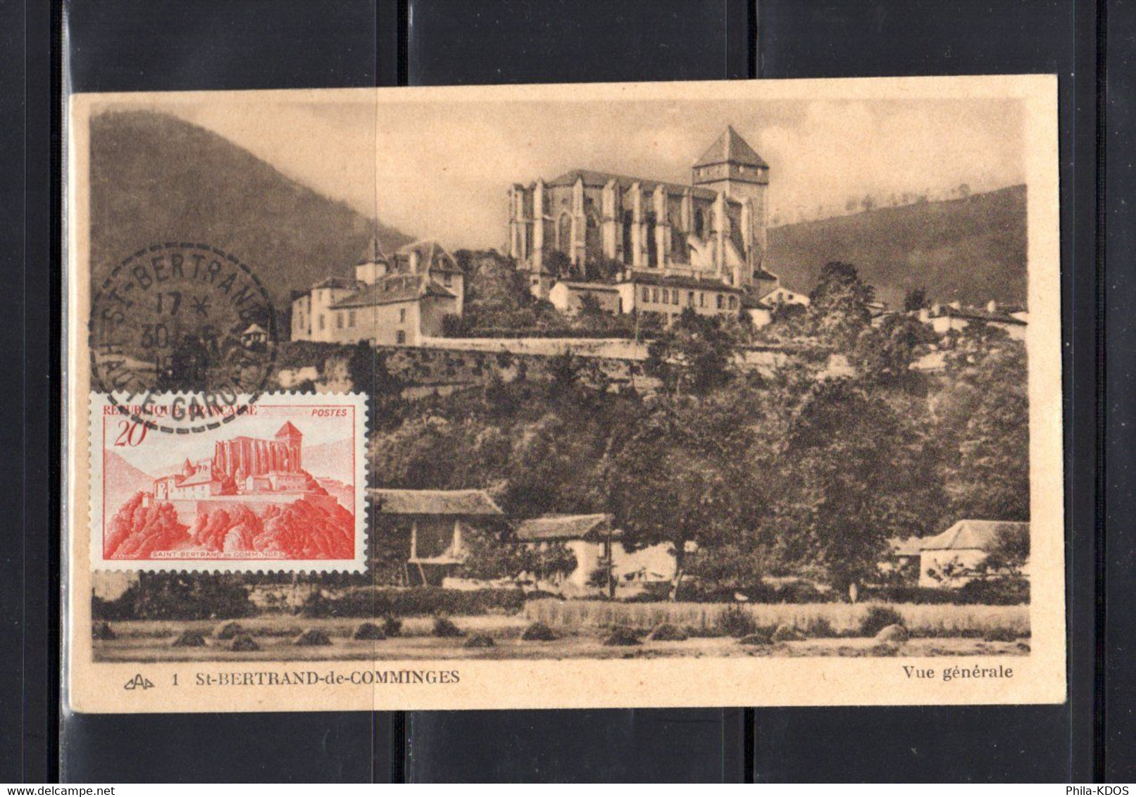 1950 " SAINT-BERTRAND DE COMMINGES " Sur Carte Maximum. N° YT 841A. Voir Les 2 Scans. CM A SAISIR ! - 1940-1949