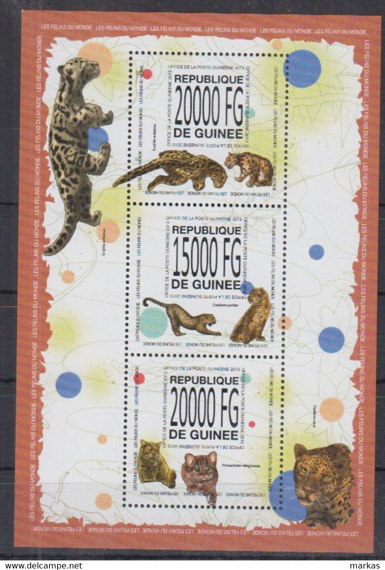 R11. Guinea MNH 2013 Fauna - Predatory Cats - Sonstige & Ohne Zuordnung