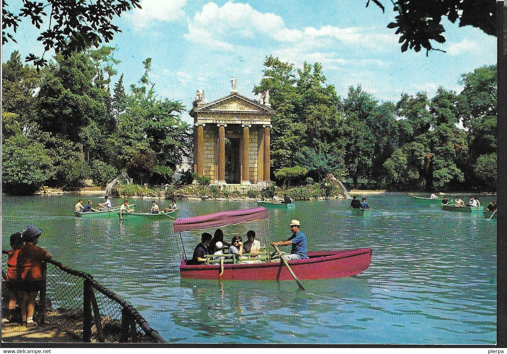 ROMA - VILLA BORGHESE - TEMPIO DI ESCULAPIO - NON VIAGGIATA - Parken & Tuinen