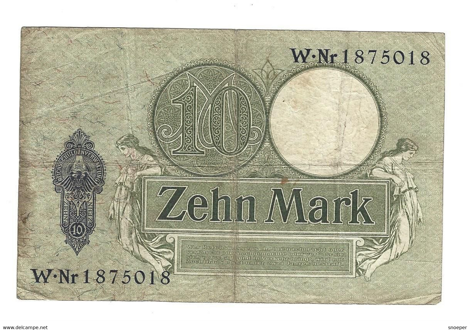 Berlin 10 Mark 6/10/1906    9 - 10 Mark