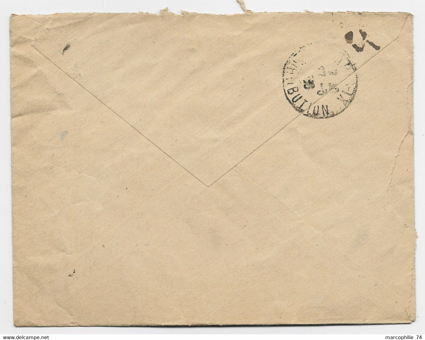 N°283X3+235 LETTRE REC C. HEX PERLE PERET BEL AIR 25.3.36 CORREZE - Manual Postmarks