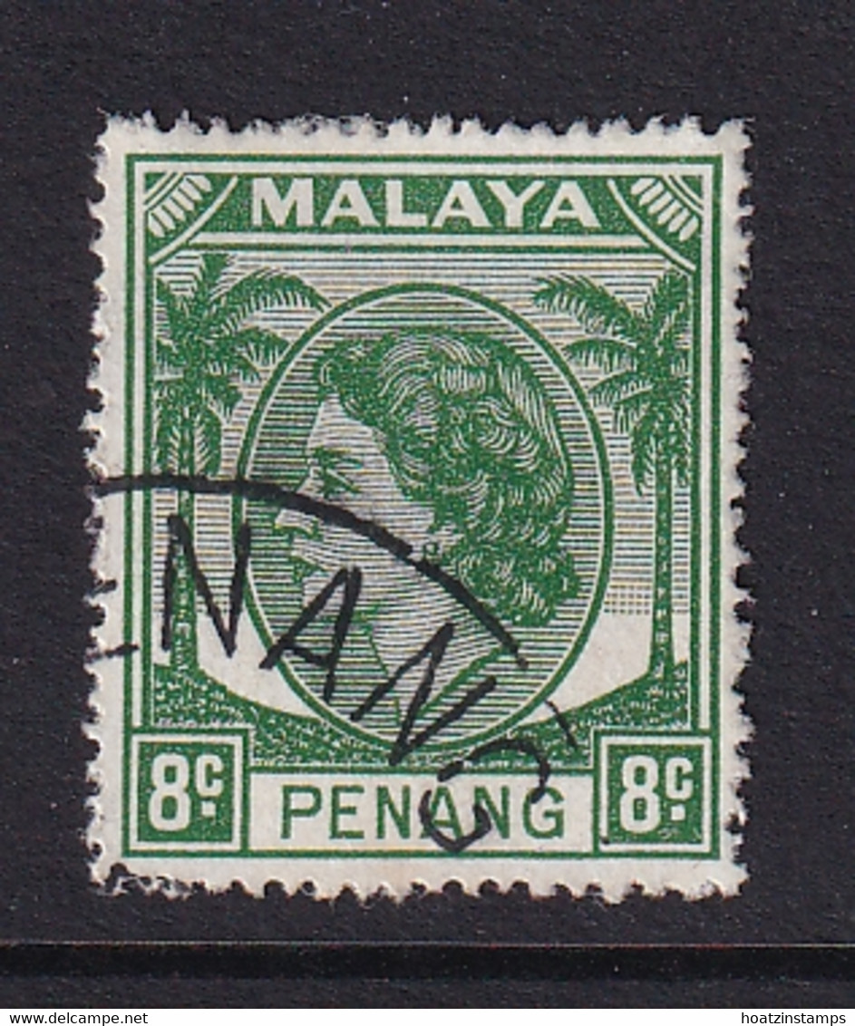 Malaya - Penang: 1954/57   QE II    SG33    8c     Used - Penang