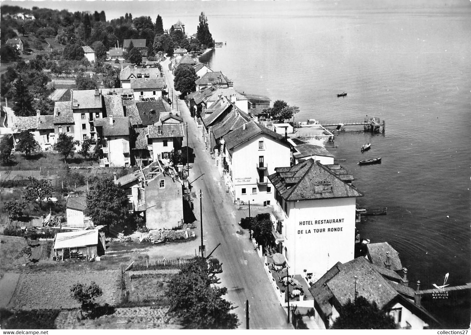 74-LUGRIN-TOURRONDE- LA RUE PRINCIPALE VUE DU CIEL - Lugrin