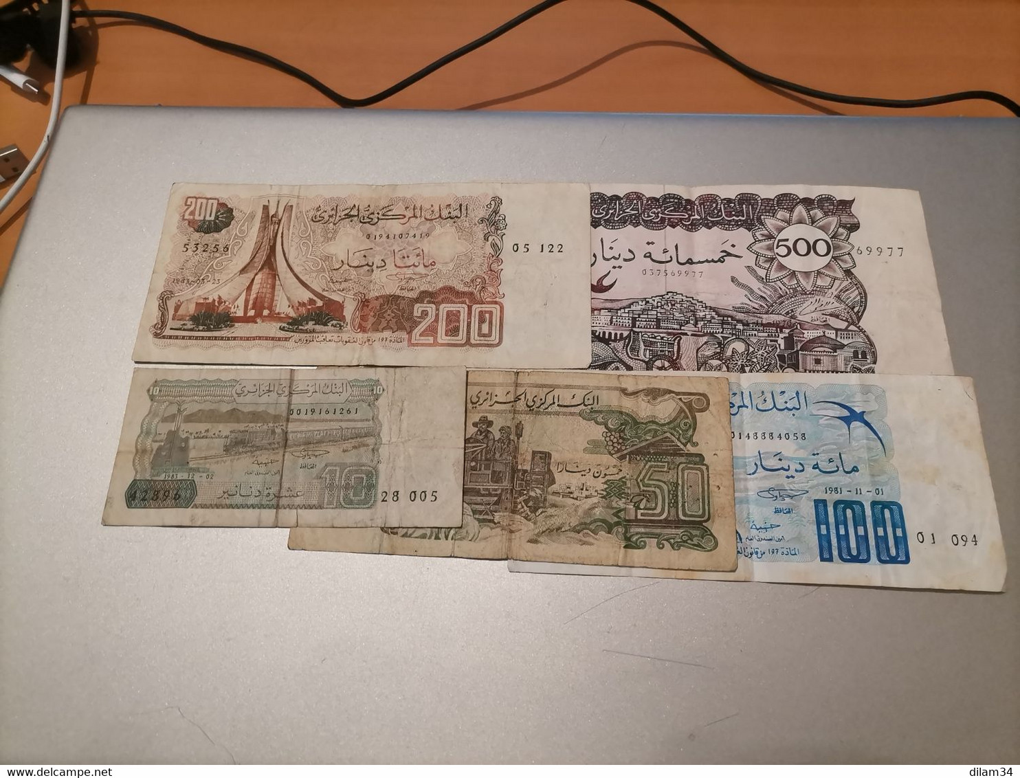 Lot 5 Billets D' ALGERIE - Alla Rinfusa - Banconote