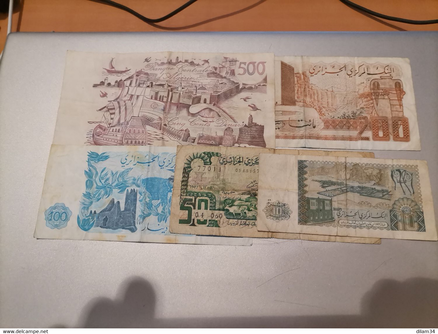 Lot 5 Billets D' ALGERIE - Alla Rinfusa - Banconote